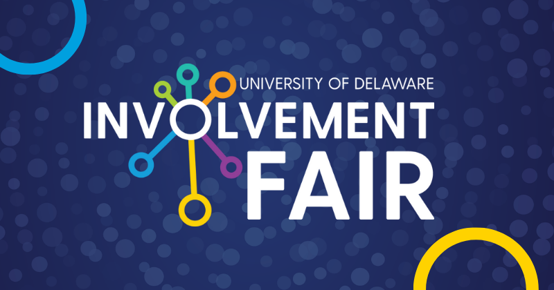 Involvement Fair logo on blue background