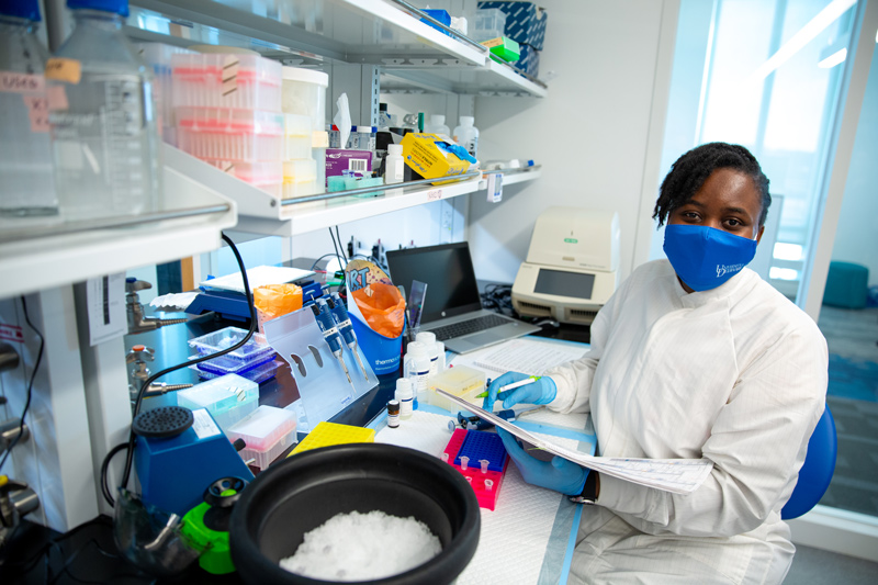 CHS-MMS_Ngozi_Dom_Chima-031121 MMS doctoral student Ngozi Dom-China is working with Sam Biswas on global differences in HPV and worldwide vaccinations. She also co-founded the Women in Graduate Sciences Delaware chapter.