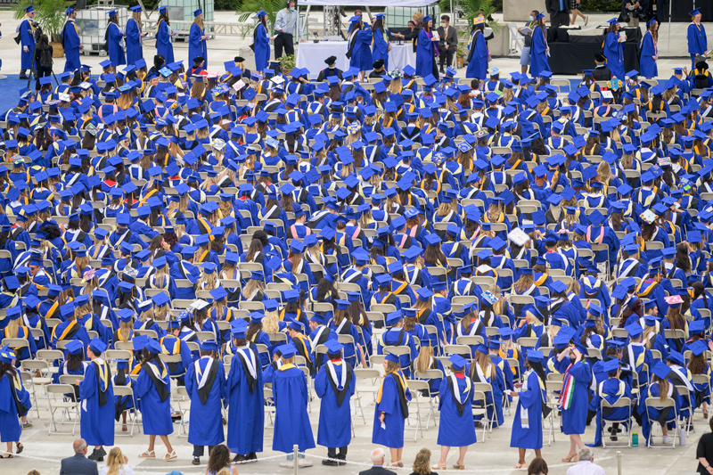 Class of 2021 commencement ceremony for students in the College of Arts and Sciences. Presided over by University of Delaware  President Dennis Assanis and John Pelesko, Dean of the College of Arts and Sciences, and held in Delaware Stadium on May 28th, 2021.