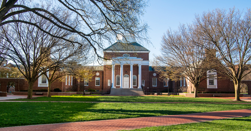 Exterior campus shots during the COVID-19 Pandemic, April 2nd, 2020.