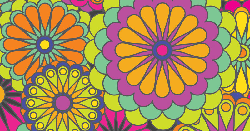 Illustration of colorful flowers