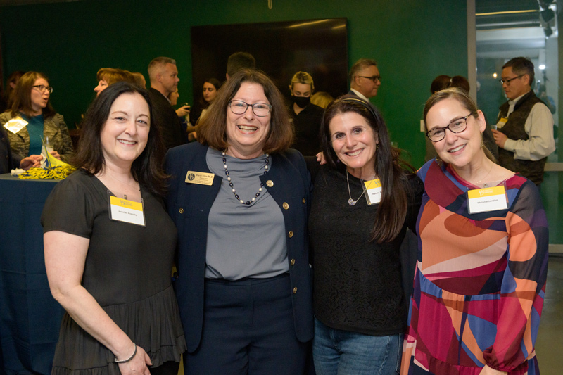 Lerner College Deputy Dean Sheryl Kline (second from left) connects with alumni and friends. Lerner College Deputy Dean Sheryl Kline (second from left) connects with alumni and friends.