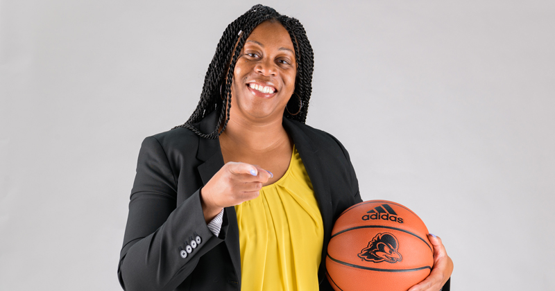 Sarah Jenkins is the new women’s basketball coach at the University of Delaware. She earned bachelor's degrees in English and sociology from Georgetown University.