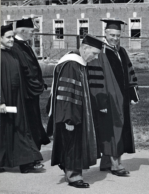 George Worrilow at a commencement ceremony