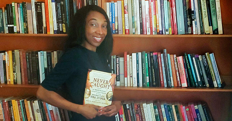 Katrina Anderson, a doctoral candidate in history at the University of Delaware, collects books about women of African descent within the Atlantic World from 1600-1865. Katrina Anderson, a doctoral candidate in history at the University of Delaware, collects books about women of African descent within the Atlantic World from 1600-1865.