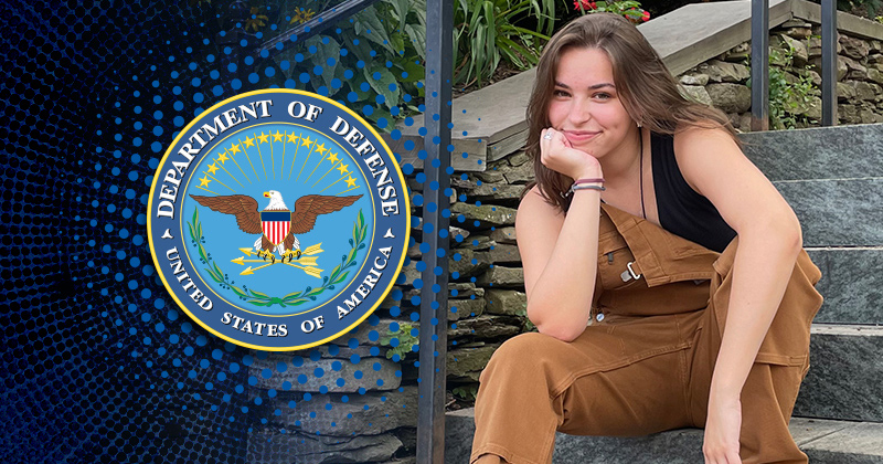 Hannah Epstein, a New Jersey native studying mechanical engineering with minors in entrepreneurship and English, was recently awarded the Department of Defense Science, Mathematics and Research for Transformation Scholarship, which provides students with full tuition for up to five years and full-time employment with the Pentagon after graduation, as well as other educational benefits.