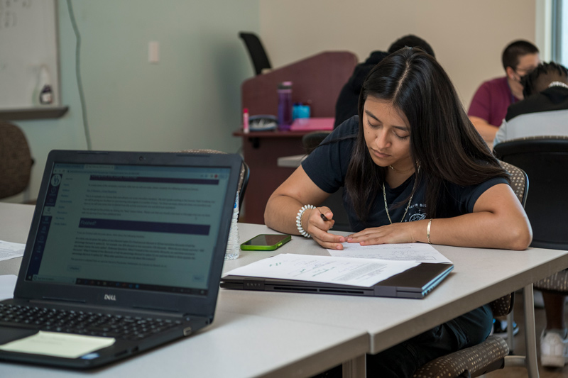 Kennya Lopez said that the Math Academy is getting her “up-to-speed” for fall semester as a UD student. Kennya Lopez said that the Math Academy is getting her “up-to-speed” for fall semester as a UD student.