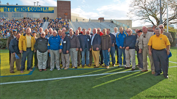 Photo of championship team at 2022 homecoming