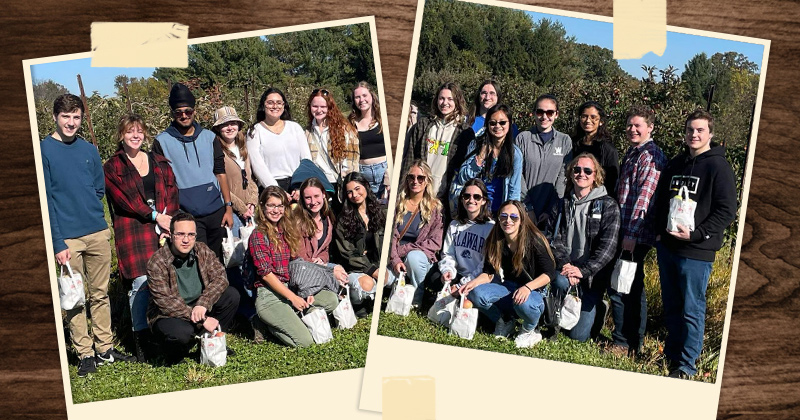 During the fall of 2022, UD AIChE hosted nearly one social activity each week, including an October trip to Milburn Orchards (pictured here), a Halloween movie night and costume contest and a first year student welcome night.