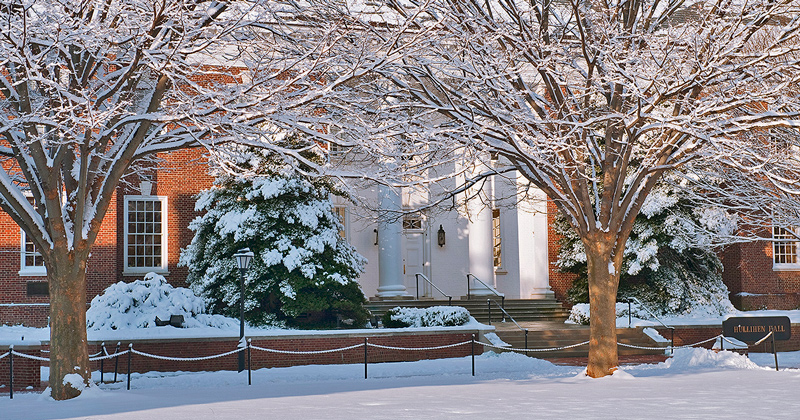 The University of Delaware campus is always open and makes for a great walk, no matter the weather. However, after the semester ends and the winter break begins, offices and other facilities might be closed or have limited hours.