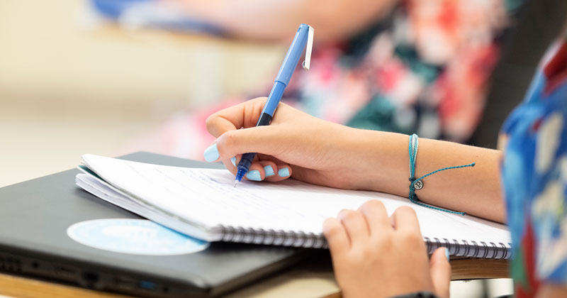 Edge 2019 - Human Development Class Student taking notes