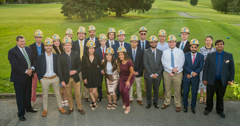 COE - First Class of Construction Engineering and Management - 052721 Edgar Small with the first CEM Class
