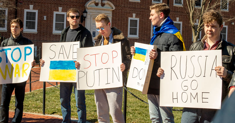 Students rally for Ukraine