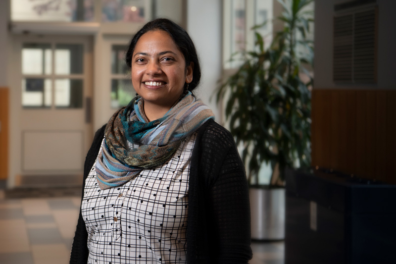 Assistant Professor Haritha Malladi earned her bachelor’s degree in civil engineering from National Institute of Technology in Warangal, India. She received her master’s and doctoral degree in civil engineering from North Carolina State. Her research interests lie at the intersection of engineering education, sustainability, and community engagement. Her doctoral work focused on improving the performance of recycled asphalt pavements using warm mix asphalt additives.