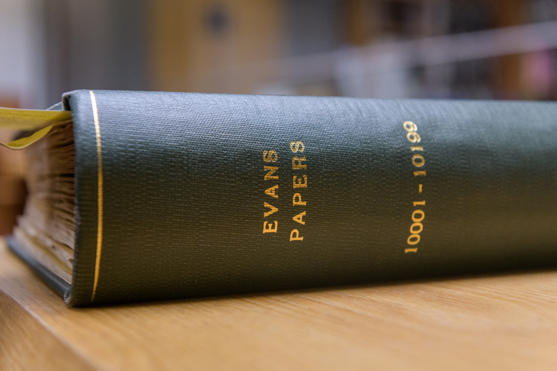 The papers of 19th century Newark community leader George Gillespie Evans are held in 51 volumes in Special Collections and include a large number of historical business and legal records of the city of Newark and some of its major institutions. 