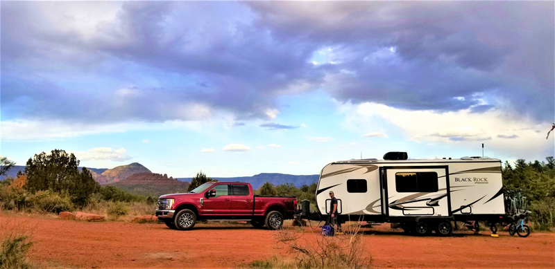 The view from his family’s boondocking site in Sedona, Arizona, was Instagram worthy — or, for the more old-school set, postcard worthy — according to Glynn Willard, pictured here.