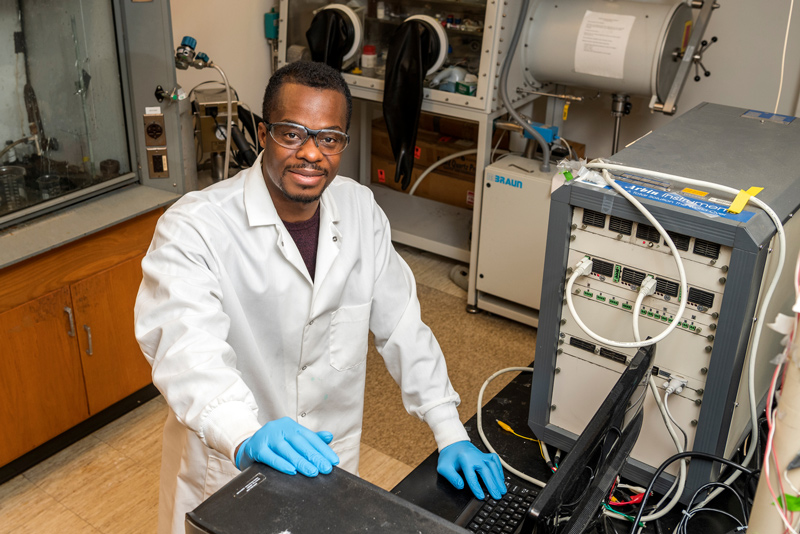  Department of Mechanical Engineering Assistant Professor Koffi Yao will work with students participating in a new Research Experiences for Undergraduates (REU) Site in Sustainable, Resilient Transportation Systems on research related to the battery systems of electric vehicles.