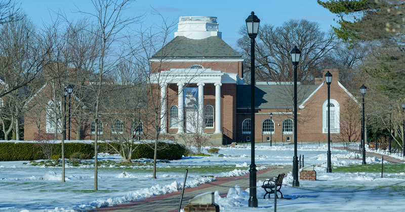 Campus snowfall