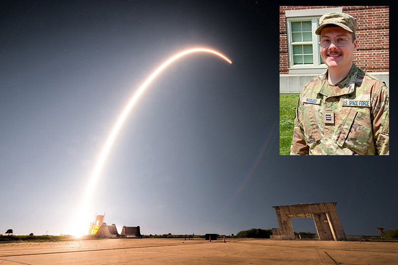UD graduate Jacob Wandless will join the U.S. Space Force, a relatively new branch of the military. On Jan. 6, 2020, a Falcon 9 rocket launched from Cape Canaveral Air Force Station, carrying an installment of Starlink satellites. That was the first official launch of the U.S. Space Force.
