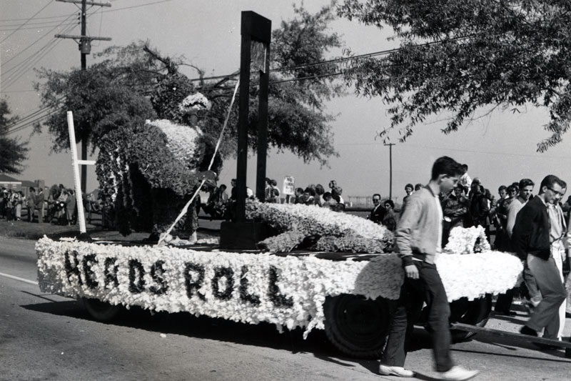 Mascot featured on a float