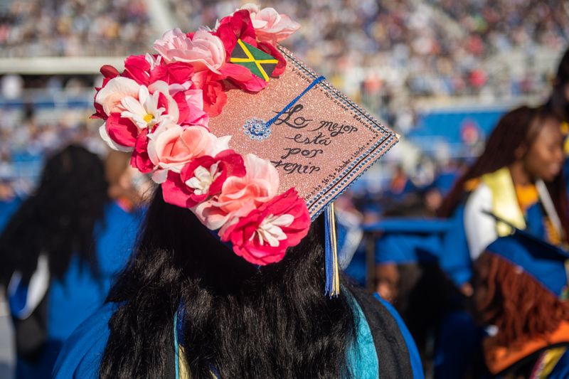 UD attracts students from all over the state, nation and the world, with each hoping to learn, grow and then launch the next phase of their lives. As this student wrote on their cap, “Lo mejor está por venir,” which translates to “The best is yet to come.” UD attracts students from all over the state, nation and the world, with each hoping to learn, grow and then launch the next phase of their lives. As this student wrote on their cap, “Lo mejor está por venir,” which translates to “The best is yet to come.”