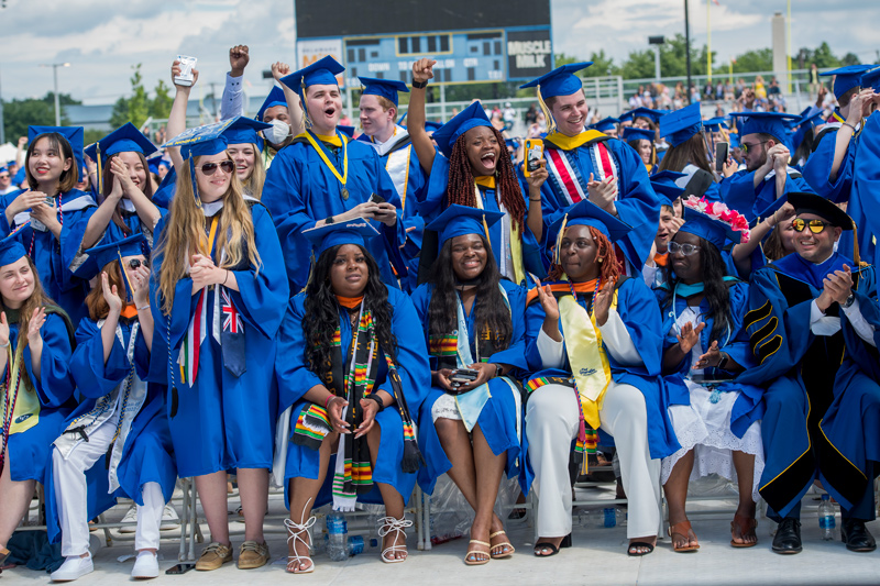 Graduates of the Class of 2022 celebrate the culmination of their college careers. Graduates of the Class of 2022 celebrate the culmination of their college careers.