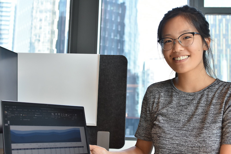 Grace Zhang, a senior finance, management information systems and marketing triple major, interned at Amazon Web Services during the summer of 2021 and accepted a full-time position as a business analyst, a role she will begin in August 2022. Grace Zhang, a senior finance, management information systems and marketing triple major, interned at Amazon Web Services during the summer of 2021 and accepted a full-time position as a business analyst, a role she will begin in August 2022.