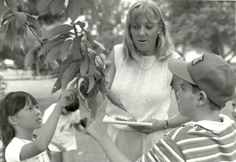 Sue Barton worked on horticulture topics with 4-H youth earlier in her career.