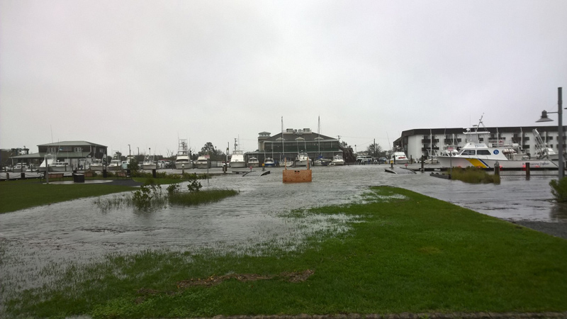 Areas in and around the University of Delaware’s Hugh R. Sharp Campus in Lewes flooded in October of 2015 as the result of coastal storms.