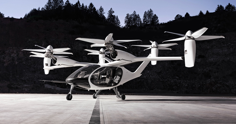 lying taxis, like this prototype design developed by Joby Aviation, may one day be made with a class of materials, known as TuFF, invented by researchers at UD’s Center for Composite Materials.