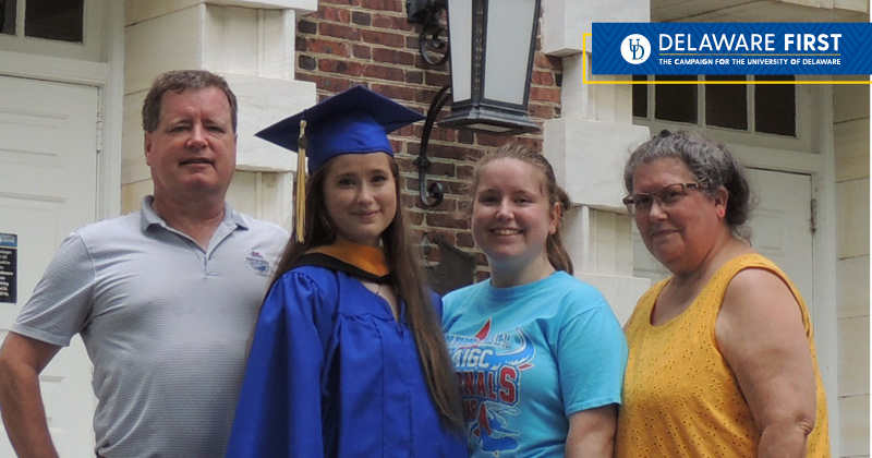 By creating a legacy of philanthropy, the Reynolds family is ensuring more opportunities for UD students to pursue undergraduate research. By creating a legacy of philanthropy, the Reynolds family is ensuring more opportunities for UD students to pursue undergraduate research.