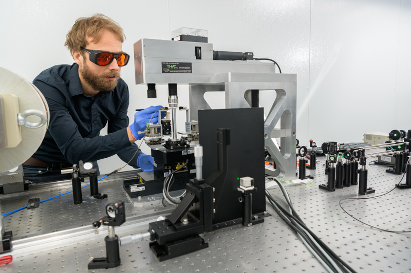 Physicist Benjamin Jungfleisch’s work holds promise in advancing quantum information science and the engineering of new materials for quantum computing. Physicist Benjamin Jungfleisch’s work holds promise in advancing quantum information science and the engineering of new materials for quantum computing.
