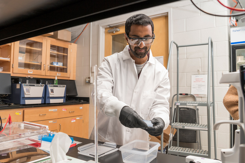 Aditya Kunjapur, an assistant professor in the Department of Chemical and Biomolecular Engineering, recently received the 2022 National Institutes of Health Director’s New Innovator Award, which recognizes early career researchers who propose innovative projects in high-risk, high-impact questions in biomedical and behavioral areas of research. 