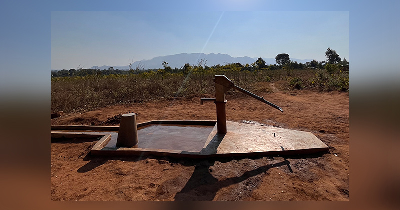 This photo shows one of more than a dozen drinking water wells that the University of Delaware’s Engineers Without Borders Team worked on in Malawi.