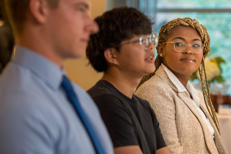 President's Student Advisory Council - Vita Nova - 09.27.22 Brenden Swanik, Daniel Lin and Chelsia Douglas