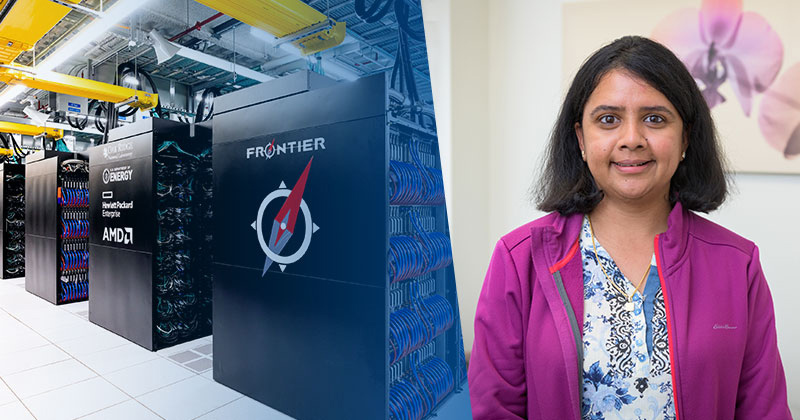 UD’s Sunita Chandrasekaran, David L. and Beverly J.C. Mills Career Development Chair in the Department of Computer and Information Sciences, and her students have been working to ensure that key software will be ready to run on Frontier — the fastest computer in the world — when it “opens for business” to the scientific community in 2023. UD’s Sunita Chandrasekaran, David L. and Beverly J.C. Mills Career Development Chair in the Department of Computer and Information Sciences, and her students have been working to ensure that key software will be ready to run on Frontier — the fastest computer in the world — when it “opens for business” to the scientific community in 2023.