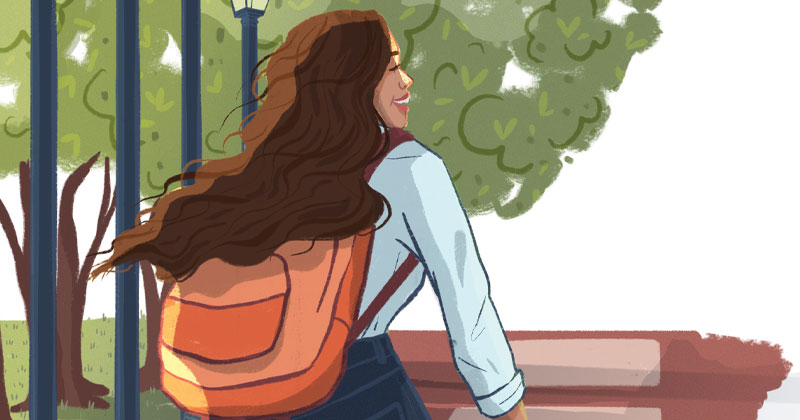 Illustration of an Afghan woman on bike Illustration of an Afghan woman on bike