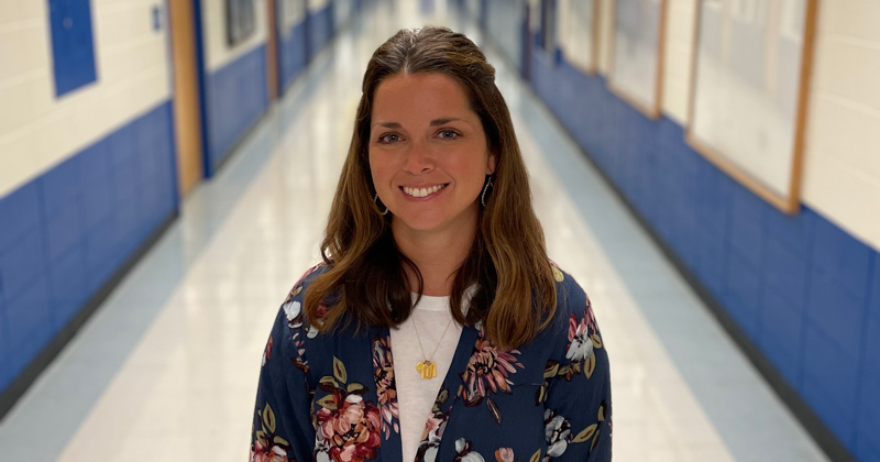 Kylee Holliday, an economics, civics, and U.S. history teacher at Alexis I. duPont High School (AIHS), graduated from UD Kylee Holliday, an economics, civics, and U.S. history teacher at Alexis I. duPont High School (AIHS), graduated from UD