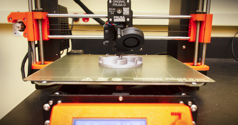 The rotor for the zero-gravity turbulent flow facility prints on a Prusa 3D printer. The rotor for the zero-gravity turbulent flow facility prints on a Prusa 3D printer.