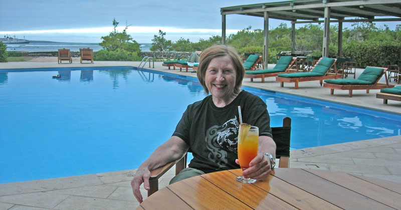 Shirley Branden in the Galapagos Island