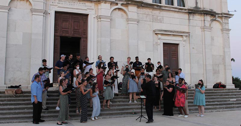 The UD Chorale performs in Croatia during the summer of 2022.