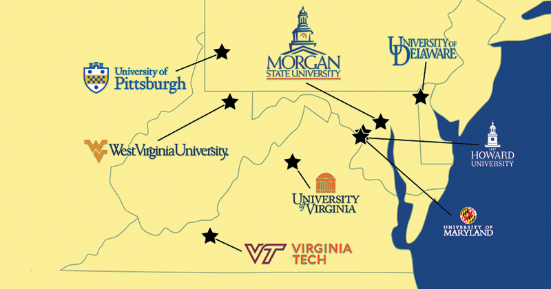 To address challenges around access, transit deserts and growing congestion along major corridors, SMARTER center researchers will work across the mid-Atlantic with regional state departments of transportation and with public and private sector partners to facilitate innovation, strategic planning and the development of a diverse transportation workforce. 