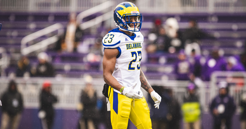 Nasir Adderley was a four-year starter for the Blue Hens and was picked by the Los Angeles Chargers in the second round (60th overall) of the 2019 NFL Draft. Nasir Adderley was a four-year starter for the Blue Hens and was picked by the Los Angeles Chargers in the second round (60th overall) of the 2019 NFL Draft.