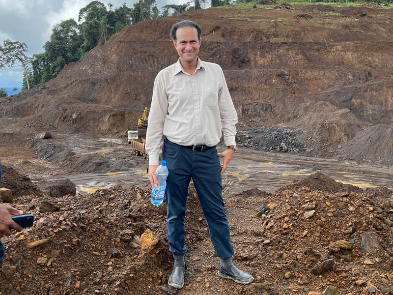 UD Professor Saleem Ali did field research at a manganese mining site in Gabon, Africa, in 2022.