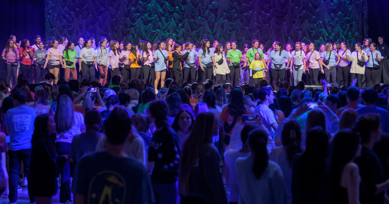 UDance returned to the Bob Carpenter Center on Sunday, April 23, and students raised money to fight childhood cancer. UDance returned to the Bob Carpenter Center on Sunday, April 23, and students raised money to fight childhood cancer..