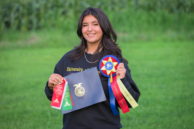 Since first competing at the Delaware State Fair when she was 10 years old, Cruz has won several awards for showing animals and baking. Since first competing at the Delaware State Fair when she was 10 years old, Cruz has won several awards for showing animals and baking.