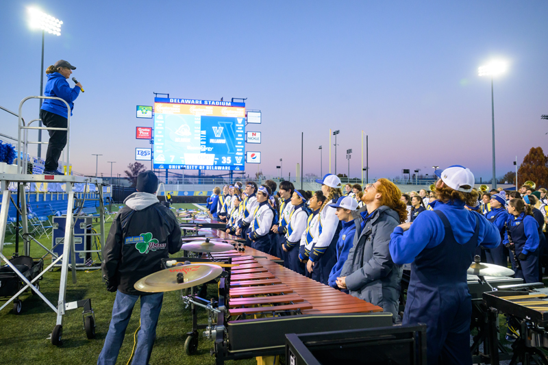 Sarver addresses the UDMB during the Nov. 18 post-game show. 