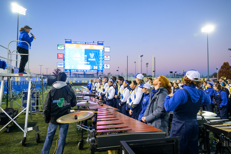 Sarver addresses the UDMB during the Nov. 18 post-game show. Sarver addresses the UDMB during the Nov. 18 post-game show.