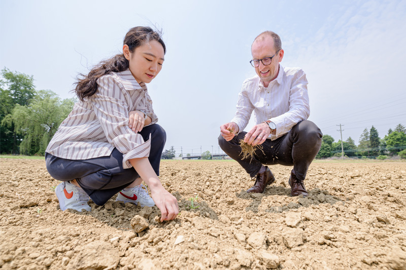 Kyle Davis, assistant professor at UD, and Dongyang Wei, a doctoral student at UD, are part of a research group investigating six agriculturally important river basins in the western U.S. that are experiencing water scarcity