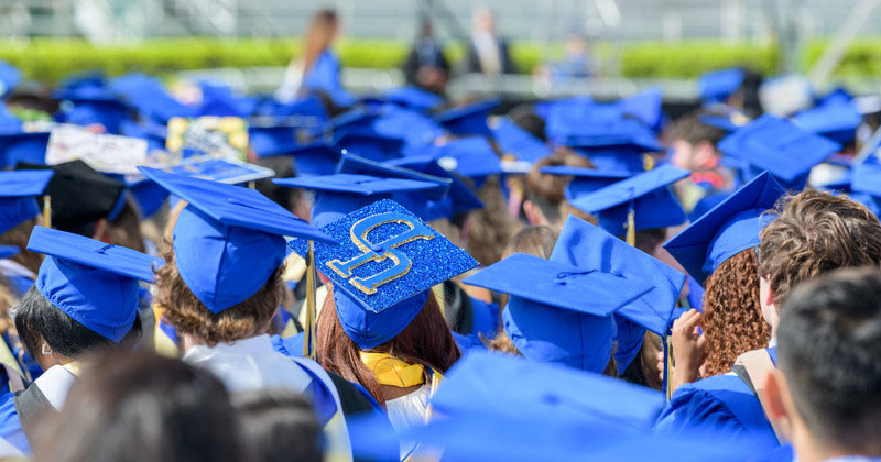 Mortar boards at Commencement